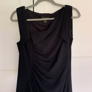 Elegant Black Sleeveless Cartise Dress